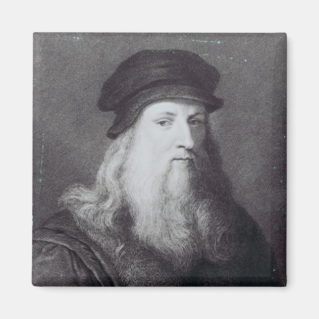 Imán Leonardo da Vinci, grabado por Rafael (Frente)
