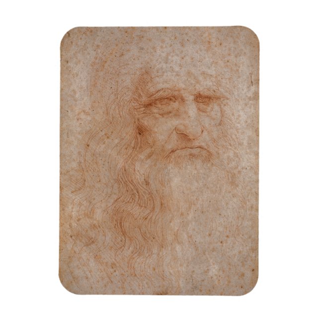 Imán Leonardo Da Vinci, presunto autorretrato (Vertical)