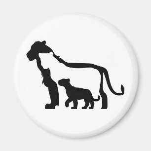 Imán Leones blancos y negros