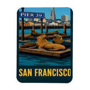 Imán Leones Marinos del Muelle 39 de San Francisco Cost