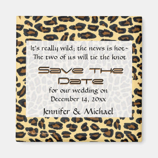 Imán Leopard Fur Save the Date