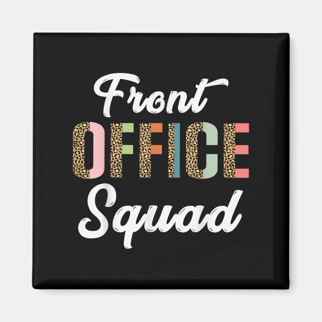 Imán Leopard Pattern School Secretary Admin Front Offic (Frente)