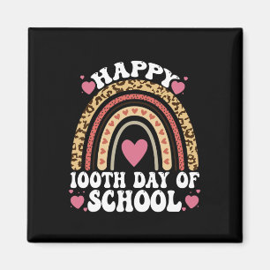 Imán Leopard Rainbow Happy 100 Day School Cute 100 Da
