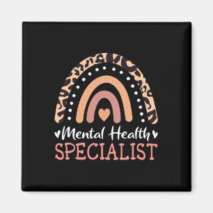 Imán Leopard Rainbow Mental Health Specialist