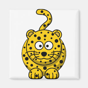 Imán Leopard Spots Yellow Wildlife Safari African