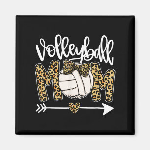 Imán Leopard Volleyball Mom Fun Ball