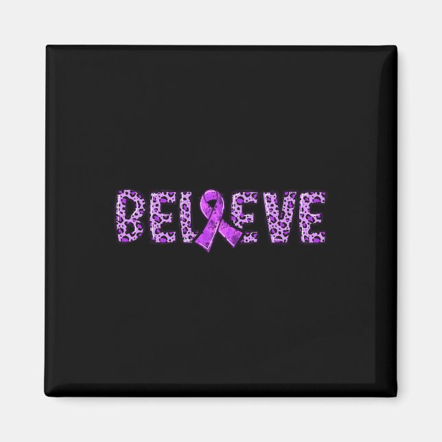 Imán Leopardo - Apoyo a la Cinta Morada Cree  (Frente)