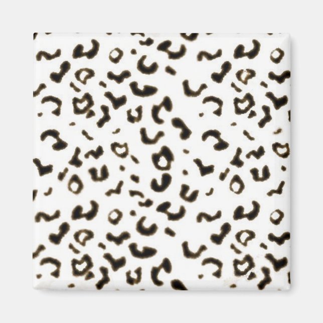 Imán leopardo blanco (Frente)