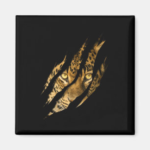 Imán Leopardo Cheetah Tiger Leopardo Cara León Gato App