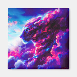 Imán Leopardo Cósmico Futurista Neon