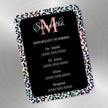 Leopardo del arcoiris giratorio y números negros i