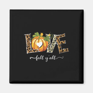 Imán Leopardo Love-fall Y'all Pumpkin 1