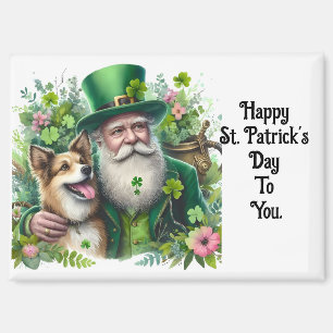 Imán Leprechaun Con Magnet De Perro