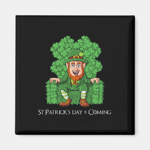 Imán Leprechaun En Clover Throne St Patricks Day Boys G
