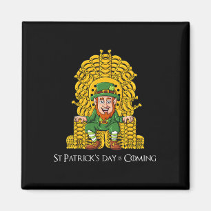 Imán Leprechaun Horse Shoe Throne St Patricks Day Boys