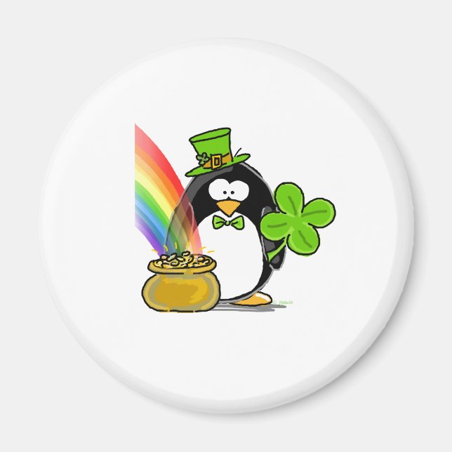 Imán Leprechaun Penguin (Frente)