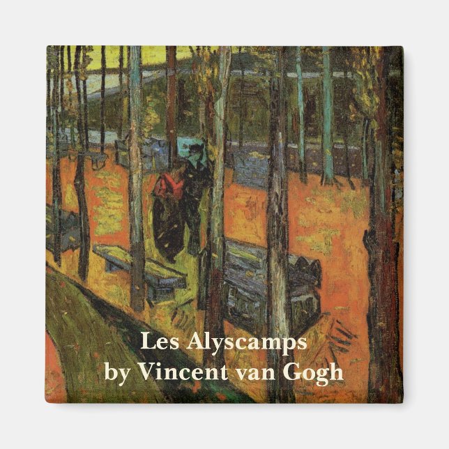 Imán Les Alyscamps (cementerio) de Vincent van Gogh (Frente)