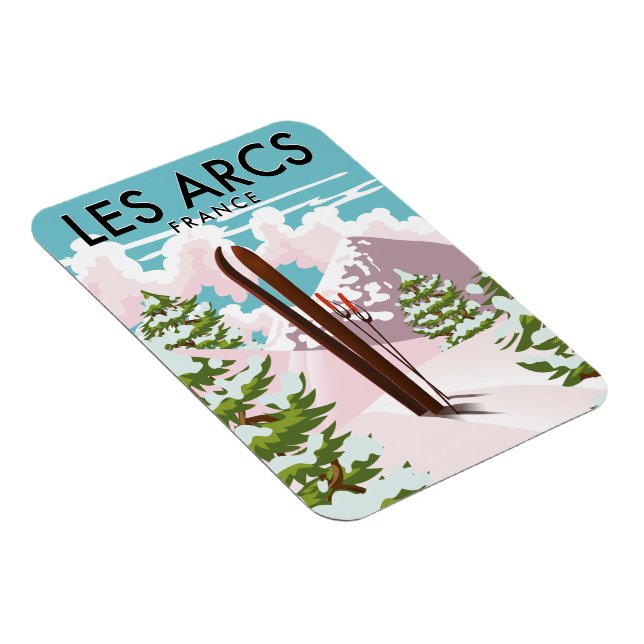 Imán Les Arcs esquí de Francia (Lado Derecho)