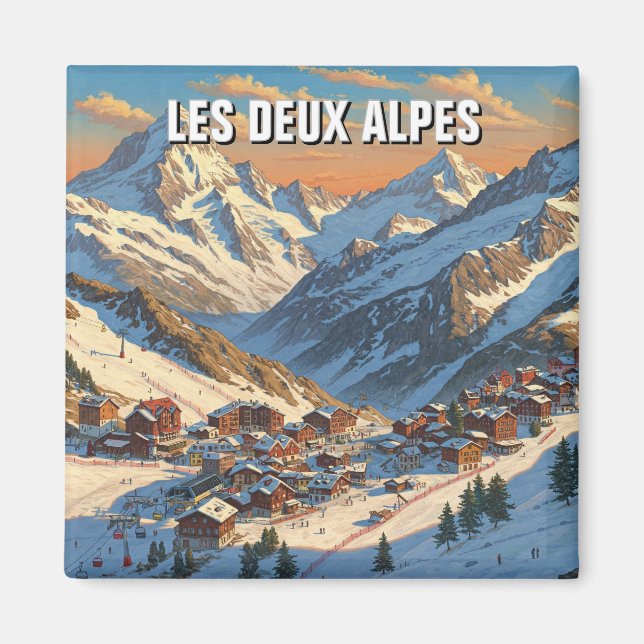 Imán Les Deux Alpes France Viajes (Frente)