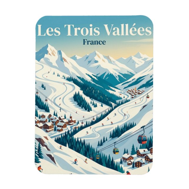 Imán Les Trois Vallées Francia (Vertical)