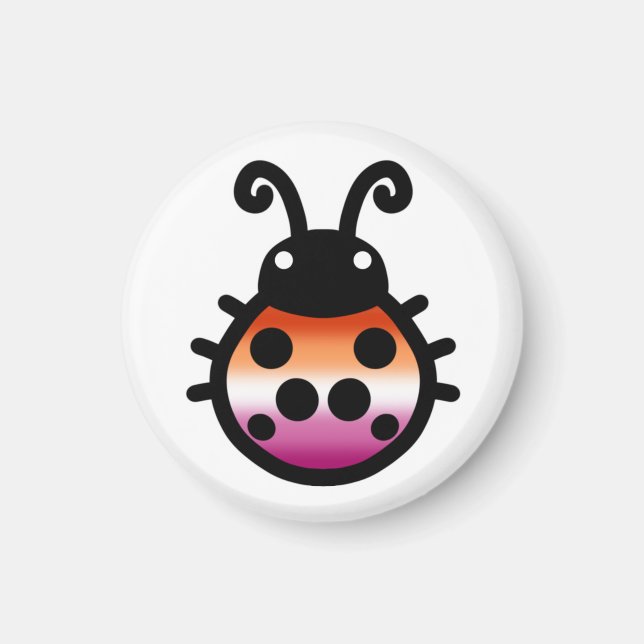 Imán Lesbian Pride Ladybug Magnet (Frente)