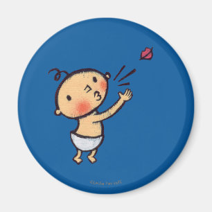 Imán Leslie Patricelli da un beso al bebé