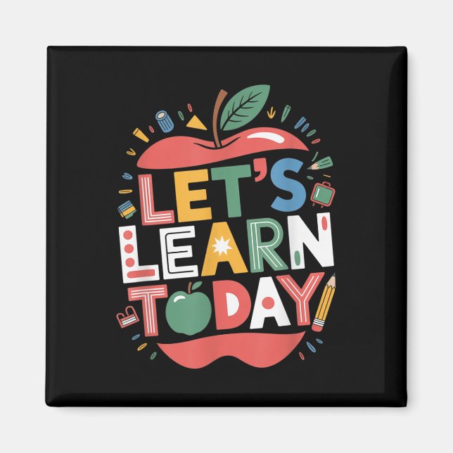 Imán Let 's Learn Today Teacher Motivational Back t (Frente)