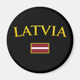 Imán Letonia dorada
