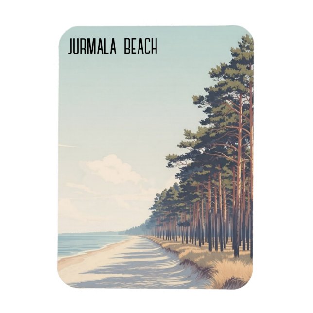 Imán Letonia Playa Jūrmala Viajes (Vertical)