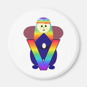 Imán Letra angular V