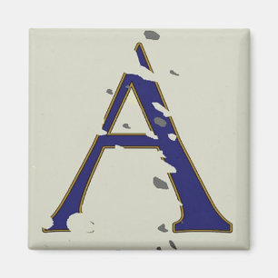 Imán Letra azul de New Orleans Street "A"
