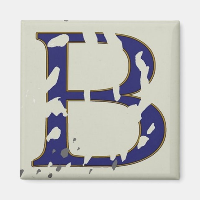 Imán Letra azul de New Orleans Street Tile "B" (Frente)