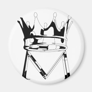 IMÁN LETRA CAPITAL M CON COLOR NEGRO Y BLANCO