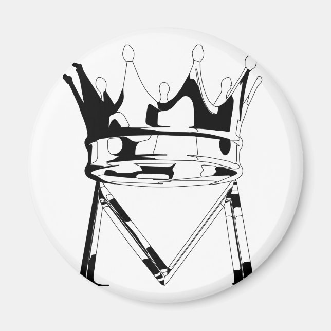 IMÁN LETRA CAPITAL M CON COLOR NEGRO Y BLANCO (Frente)