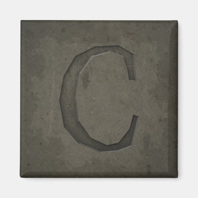 Imán Letra concreta monograma C (Frente)