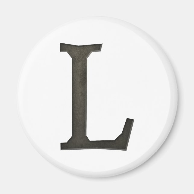 Imán Letra concreta monograma L (Frente)