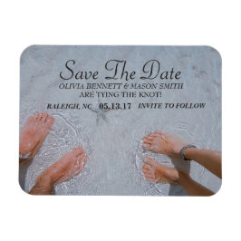 Imán Letra cursiva elegante | Foto Personalizado Guarda