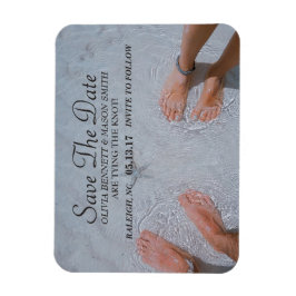 Imán Letra cursiva elegante | Foto Personalizado Guarda