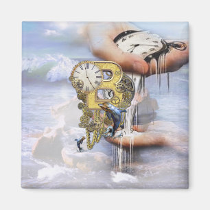 Imán Letra de cumpleaños Steampunk B