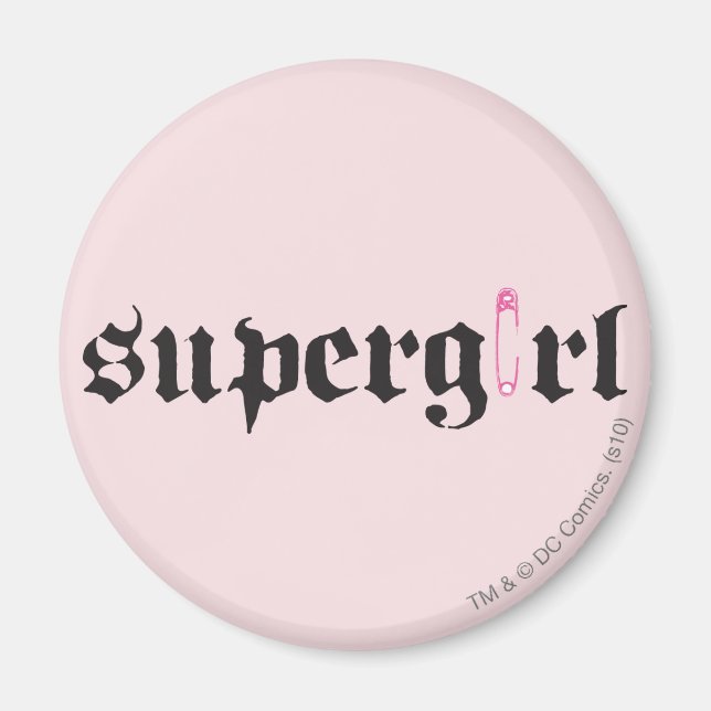 Imán Letra del pin de seguridad superchica (Frente)