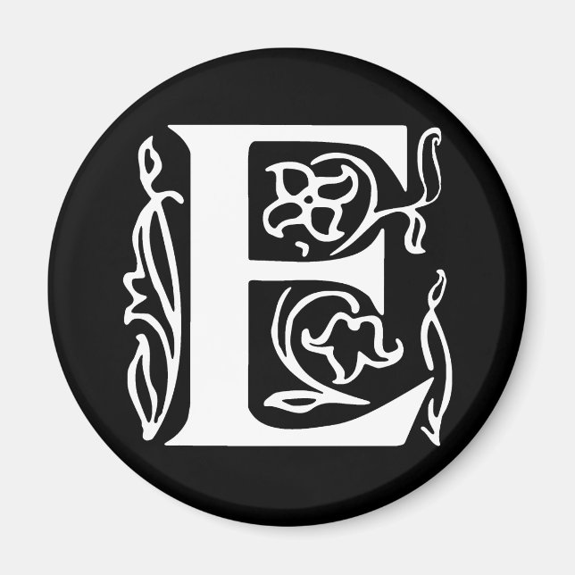 Imán Letra E Elegante (Frente)