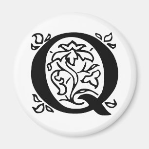Imán Letra fancy Q