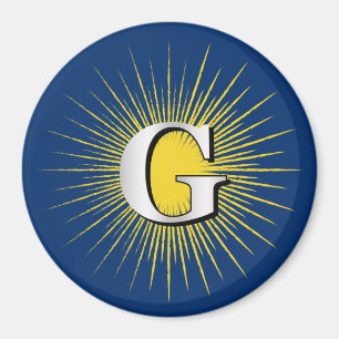 Imán Letra G - símbolo masónico