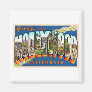 Imán Letra Hollywood californiana grande postal