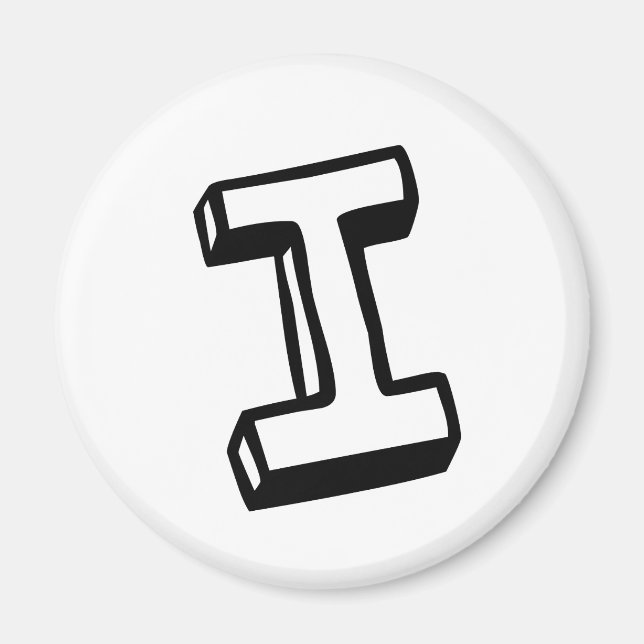 Imán Letra I (Frente)