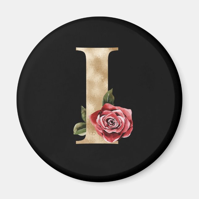 Imán Letra I de las iniciales de las vacaciones de invi (Frente)