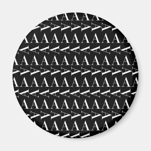 Imán Letra inicial A de monograma (Frente)