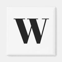 Letra inicial del monograma del personalizado blan