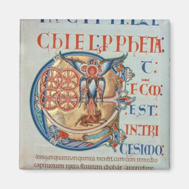 Imán Letra inicial 'E' Et factum est (Frente)