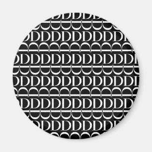 Imán Letra inicial monograma D